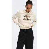ONLY Sudadera 'ONLMaia' crema / marrón / negro