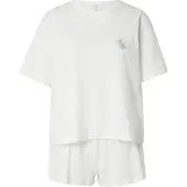 Hunkemoller Pijama de pantalón corto azul claro / amarillo / blanco