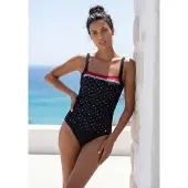 LASCANA Bañador moldeador rojo fuego / negro