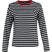 Trendyol Camiseta rojo sangre / negro / blanco