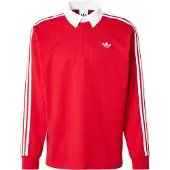 Adidas Originals Camiseta '3-Stripes Rugby Longsleeve' rojo / blanco