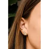 Otazu Light Peach Earpins Talla: OS | Pendientes Outlet | Mujer | Naranja