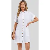 LapaPlus Vestido camisero 'Women Dress' blanco