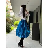 IUnique Falda 'Taffeta Balloon Skirt' azul