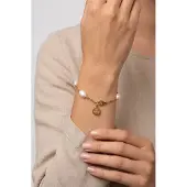 Purelei Pulsera 'Malahi' oro / blanco perla