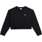 Adidas Originals Sudadera 'Boxy Crew Sweatshirt Fleece Long' negro / blanco