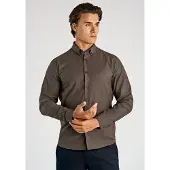 Lindbergh Camisa 'Superflex' azul / marrón oscuro