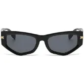 VeyRey Gafas de sol 'Cat-eye Sonnenbrillen Bugdurash' negro