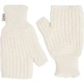 GOBI Cashmere Guantes sin dedos 'Rib-Knit Cashmere Gloves' blanco