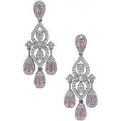Avant Garde Pendientes 'Sylphira' rosa claro