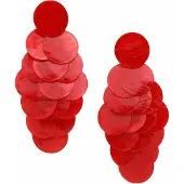 Avant Garde Pendientes 'Sovrienne' rojo