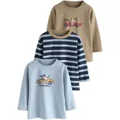 Next Camiseta beige moteado / navy / azul claro / blanco