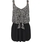 LASCANA Traje de baño negro / blanco