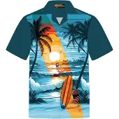 Hawaiihemdshop.de Camisa 'Hawaiihemd "Beach Day"' azul cielo