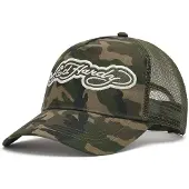 Ed Hardy Gorra verde / caqui / pino / blanco