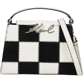 Karl Lagerfeld Bolso de mano negro / blanco