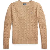Ralph Lauren para mujer. 211971865002 Jersey de lana y cachemira marrón (M), Beige, Casual, Manga larga, outlet 2026.