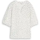 Tom Tailor Blusa azul noche / blanco