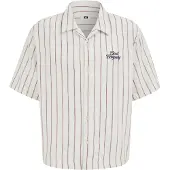 We fashion Camisa rojo vino / blanco