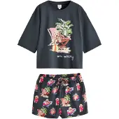 Next Pijama de pantalón corto navy / verde / naranja / rosa