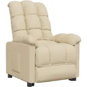 Syfax Sillón reclinable de tela crema