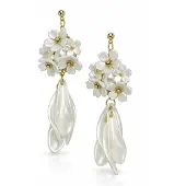 Avant Garde Pendientes blanco