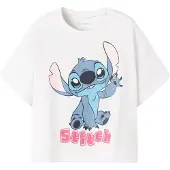 TWO SOON Camiseta 'Stitch' azul / rosa / blanco