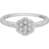 Diamant Exquis Anillo plata