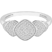 Diamant Exquis Anillo 'Ring aus 375 Weißgold mit Diamant' plata
