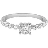 Diamant Exquis Anillo plata