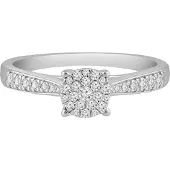 Diamant Exquis Anillo plata