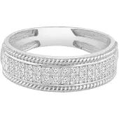 Diamant Exquis Anillo 'Ring aus 375 Weißgold mit Diamant' plata
