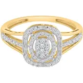 Diamant Exquis Anillo 'Ring aus 375 Gelbgold mit Diamant' oro
