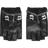 Karl Lagerfeld Guantes sin dedos 'Ikon' negro