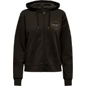 ONLY Sudadera con cremallera deportiva 'ONPCava' chocolate / rosa / blanco