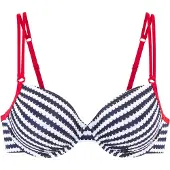 s.Oliver Top de bikini navy / blanco