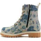 Goby Botas con cordones azul claro / gris claro