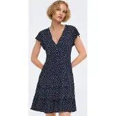 ONLY Vestido camisero 'ONLClaudette' navy / blanco