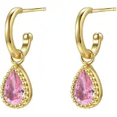 Hey Happiness Pendientes 'October Birthstone' oro