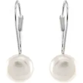 Luxenter Pendientes 'Essential' blanco perla