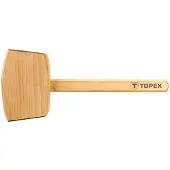 Topex Martillo de madera, 500 g, con mango de madera
