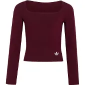 Adidas adidasCAMISETA DE MANGA LARGA SLIM FRONT SQUARE COLLAR 152 Maroon Niño