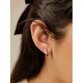 Hey Happiness Pendientes 'Mini Band' plata