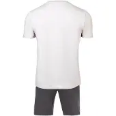 JOOP! Pijama corto gris / blanco
