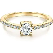 Trilani Anillo oro / transparente