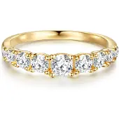 Trilani Anillo dorado / transparente