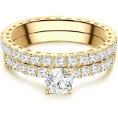 Trilani Anillo oro / transparente