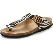 French Connection Sandalias de dedo negro / blanco