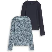 Tom Tailor Camiseta azul noche / azul claro