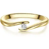 Trilani Anillo dorado / transparente
